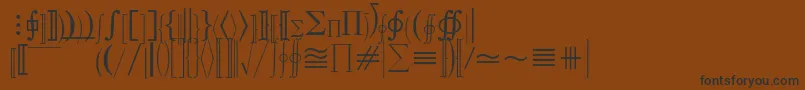 フォントMathematicalPi3 – 黒い文字が茶色の背景にあります