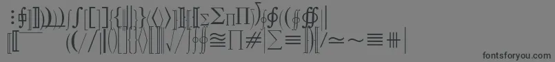 MathematicalPi3 Font – Black Fonts on Gray Background