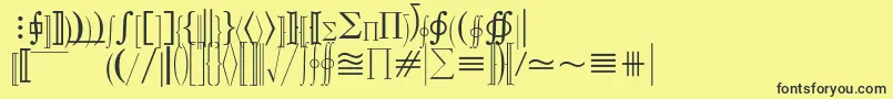 MathematicalPi3 Font – Black Fonts on Yellow Background