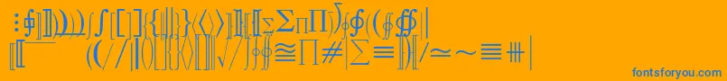 MathematicalPi3 Font – Blue Fonts on Orange Background