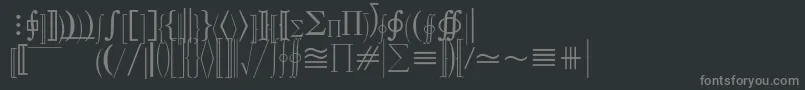 フォントMathematicalPi3 – 黒い背景に灰色の文字