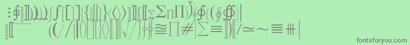 Шрифт MathematicalPi3 – серые шрифты на зелёном фоне