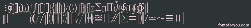 MathematicalPi3 Font – Pink Fonts on Black Background