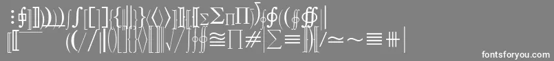 フォントMathematicalPi3 – 灰色の背景に白い文字