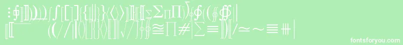 MathematicalPi3 Font – White Fonts on Green Background