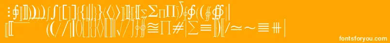 MathematicalPi3 Font – White Fonts on Orange Background