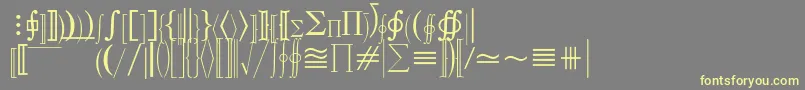 MathematicalPi3 Font – Yellow Fonts on Gray Background