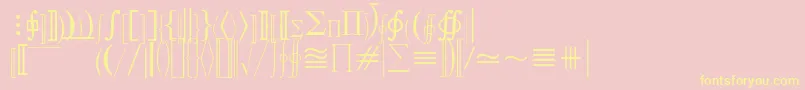 MathematicalPi3 Font – Yellow Fonts on Pink Background