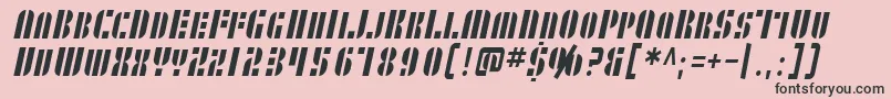 SfRetrospliceScCondensed Font – Black Fonts on Pink Background