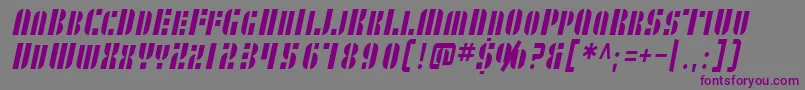 SfRetrospliceScCondensed Font – Purple Fonts on Gray Background