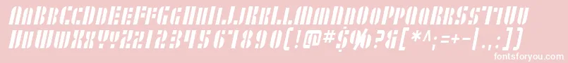 SfRetrospliceScCondensed Font – White Fonts on Pink Background