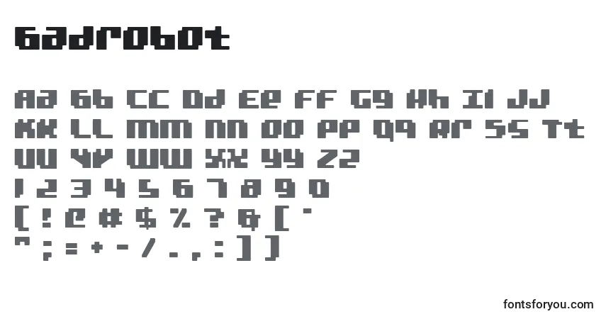 Fuente Badrobot - alfabeto, números, caracteres especiales