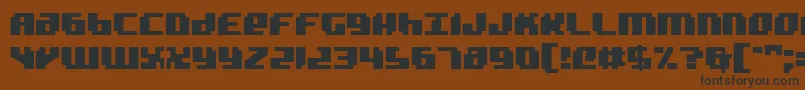 Badrobot Font – Black Fonts on Brown Background