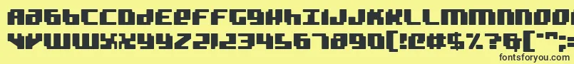 Badrobot Font – Black Fonts on Yellow Background