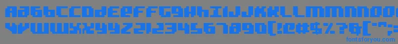 フォントBadrobot – 灰色の背景に青い文字
