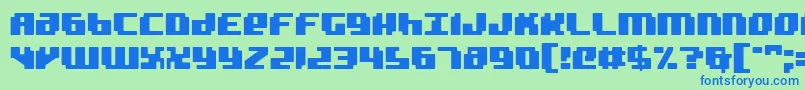 Шрифт Badrobot – синие шрифты на зелёном фоне