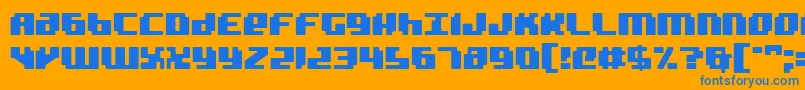 Badrobot Font – Blue Fonts on Orange Background