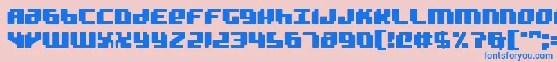 Badrobot Font – Blue Fonts on Pink Background