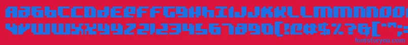 Badrobot Font – Blue Fonts on Red Background