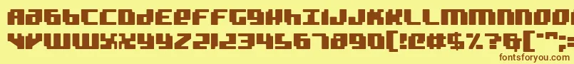 Badrobot Font – Brown Fonts on Yellow Background