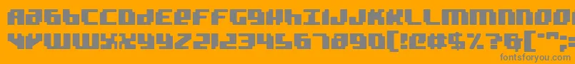 Badrobot-fontti – harmaat kirjasimet oranssilla taustalla