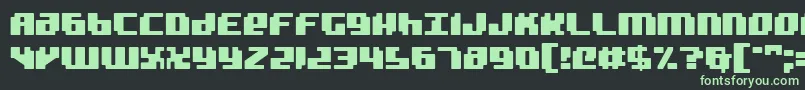 Badrobot Font – Green Fonts on Black Background