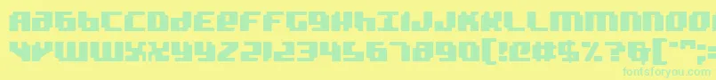 Badrobot Font – Green Fonts on Yellow Background