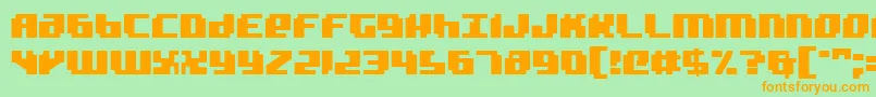 Badrobot Font – Orange Fonts on Green Background