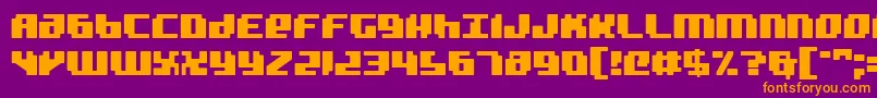 Badrobot-fontti – oranssit fontit violetilla taustalla