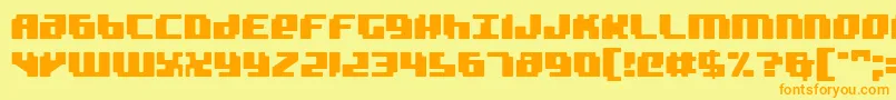 Badrobot Font – Orange Fonts on Yellow Background
