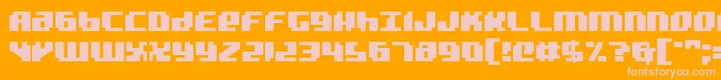 Badrobot Font – Pink Fonts on Orange Background