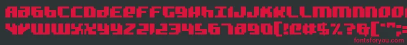 Badrobot Font – Red Fonts on Black Background