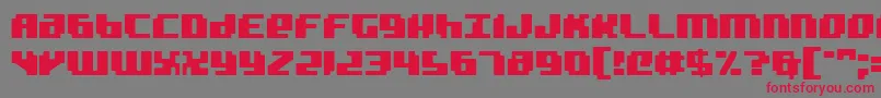 Badrobot Font – Red Fonts on Gray Background