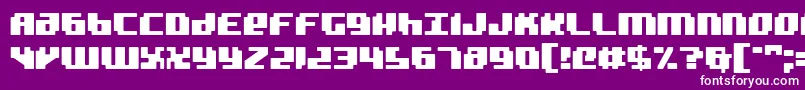 フォントBadrobot – 紫の背景に白い文字