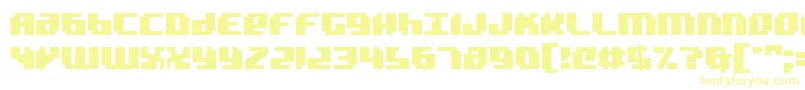 フォントBadrobot – 白い背景に黄色の文字
