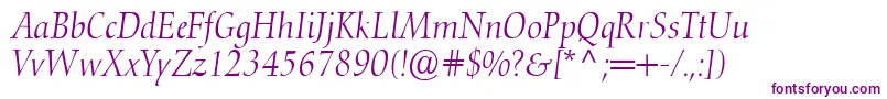 fuente ConquistaLightSsiLightItalic – Fuentes Moradas Sobre Fondo Blanco
