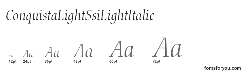 ConquistaLightSsiLightItalic Font Sizes