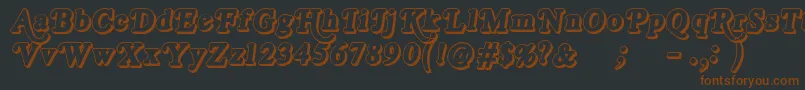 RoyalacidO Font – Brown Fonts on Black Background