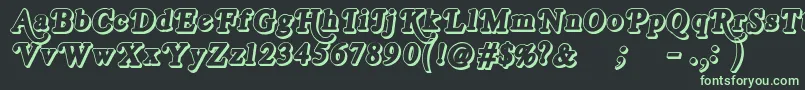 RoyalacidO Font – Green Fonts on Black Background