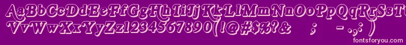 RoyalacidO Font – Pink Fonts on Purple Background