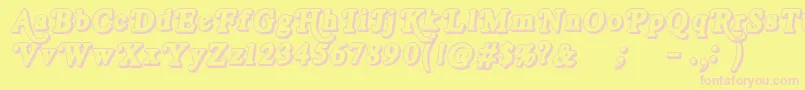 RoyalacidO Font – Pink Fonts on Yellow Background