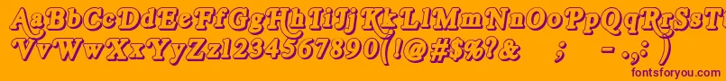 RoyalacidO Font – Purple Fonts on Orange Background