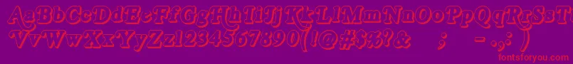 RoyalacidO Font – Red Fonts on Purple Background