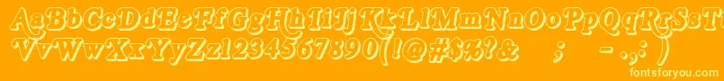 RoyalacidO Font – Yellow Fonts on Orange Background