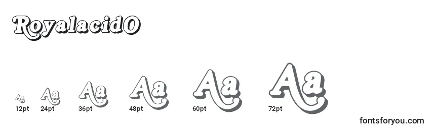 RoyalacidO Font Sizes