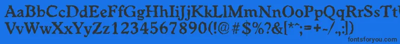 Шрифт WorcesterrandomBold – чёрные шрифты на синем фоне