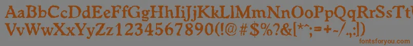 WorcesterrandomBold-Schriftart – Braune Schriften auf grauem Hintergrund