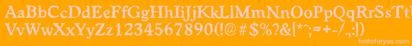 WorcesterrandomBold Font – Pink Fonts on Orange Background