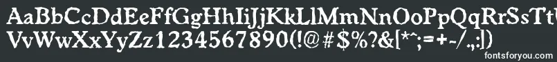 WorcesterrandomBold Font – White Fonts on Black Background