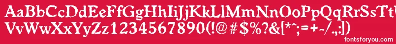 WorcesterrandomBold Font – White Fonts on Red Background